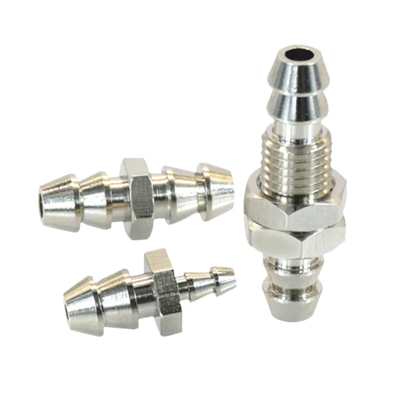 10pcs Mini Barb Fittings Pagoda Connector M3 M4 M5-Air Tube 3mm 4mm 6mm  Pagoda Brass Pneumatic Tube Air Quick Connection T-typ