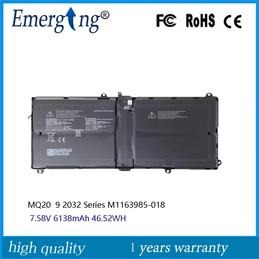 

Аккумулятор для ноутбука MQ20 DYNM04 для Microsoft Surface Pro 9 2032 M 1163985 -018 7,58 В 46,52 Втч