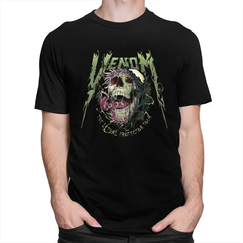 Heavy Metal Venom Tshirts for Men Short Sleeve Casual T Shirt Trendy T-shirt Fitted Cotton Tee Gift image 2