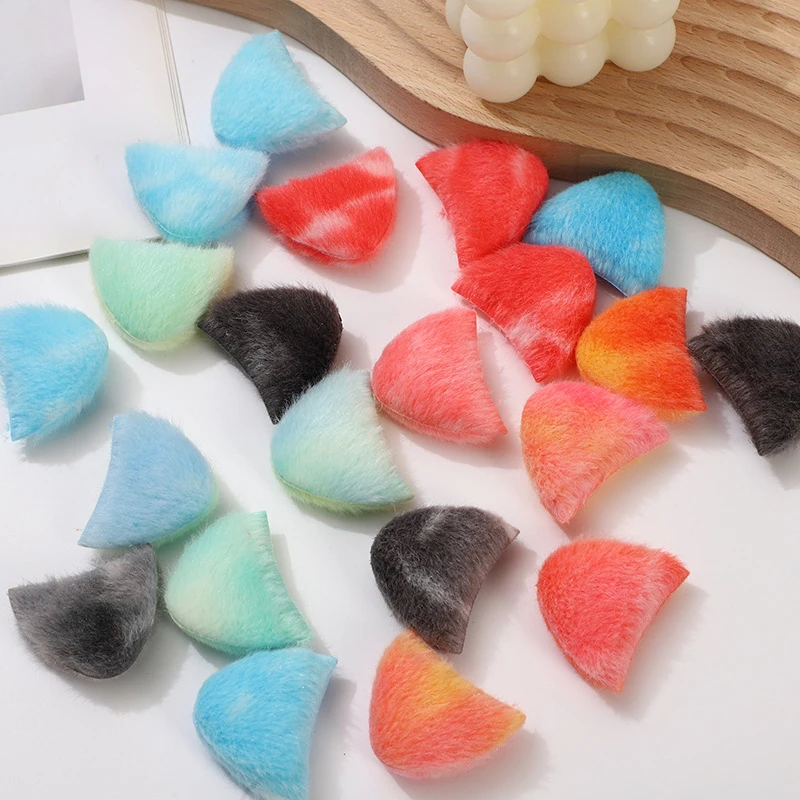 40MM 20PCS Children's Headwear, Hair Accessories, DIY Clips Hair Bands Misty Plush Cat Ears Hairpin Handicraft