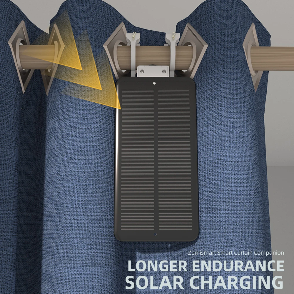 Zemismart-Motor de cortina eléctrica inteligente Tuya BLE para barra romana I, tipo U, pistas, Robot recargable, Control de Google Home Alexa