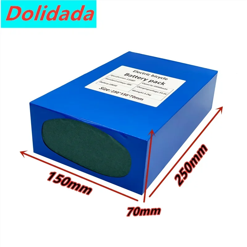 Free shipping 48V 50Ah  48V 50000mAhbattery 18650 13S8P Lithium Battery Pack 1000W electric bicycle battery Built in 50A BMS