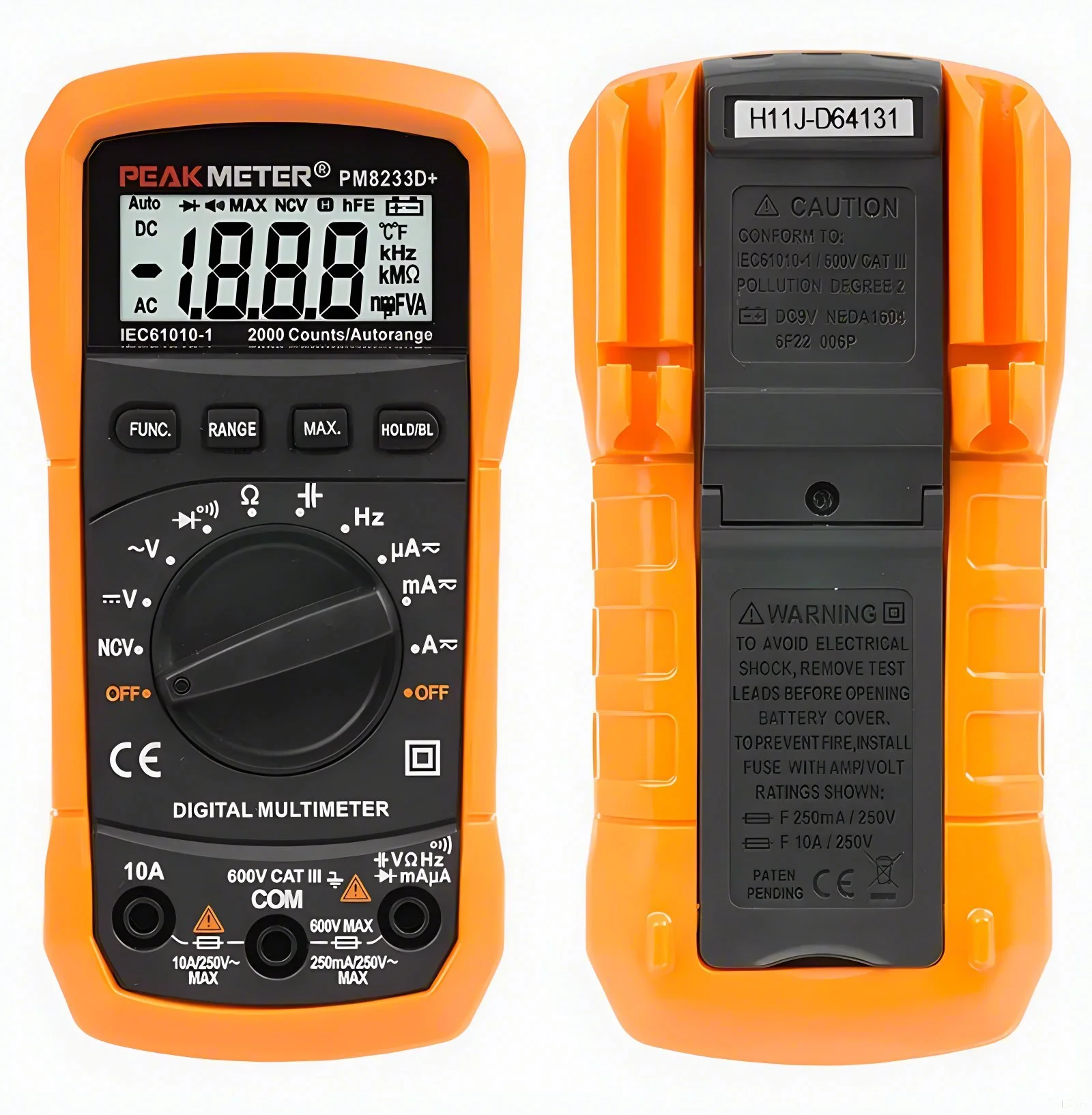 

Peakmeter PM8233 Series High Precision Digital MultimeterMini Handheld Digital Multimeter DC Current Measurement Data Hold Meter