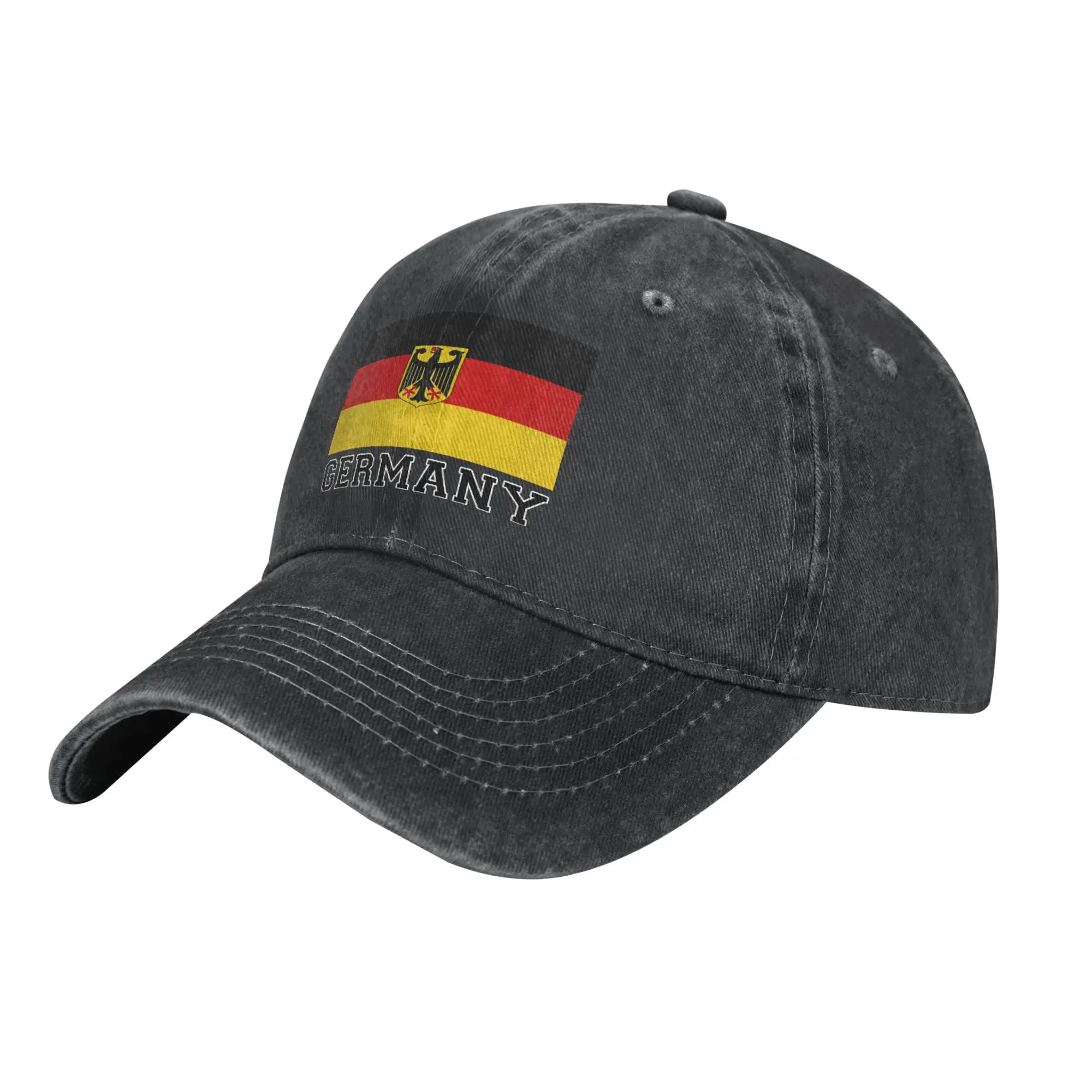 German Flag Sicilian Trinacria Sicilia Pride Unisex Fashion Cowboy Hat Cotton Adjustable Baseball Cap