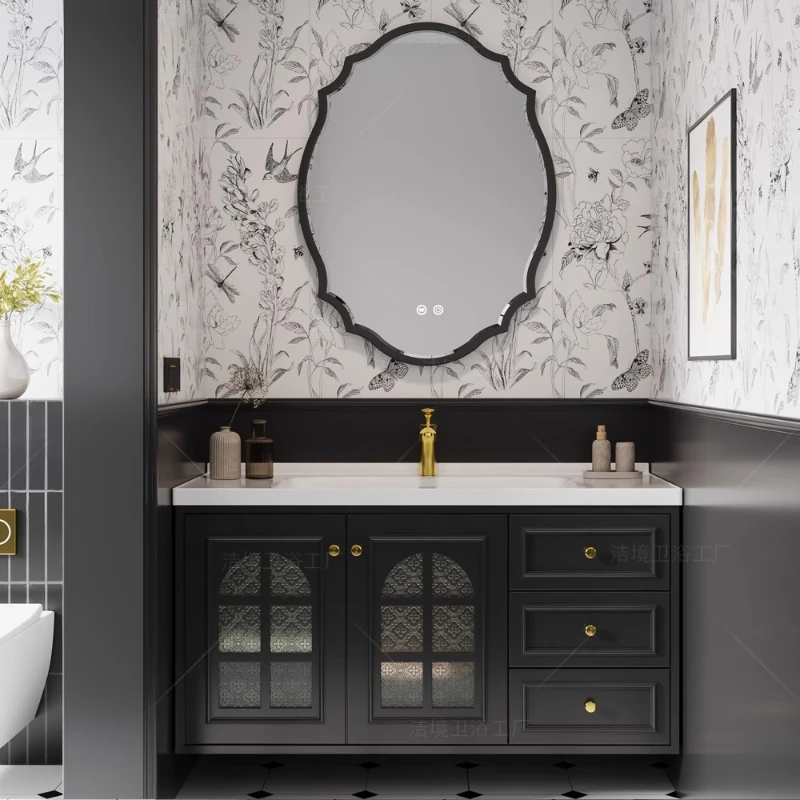 

Sink Modern Bathroom Cabinet Girls Design Storage Vanity Cabinet Bathroom Wall Shelving Gabinete De Banheiro House Accessories