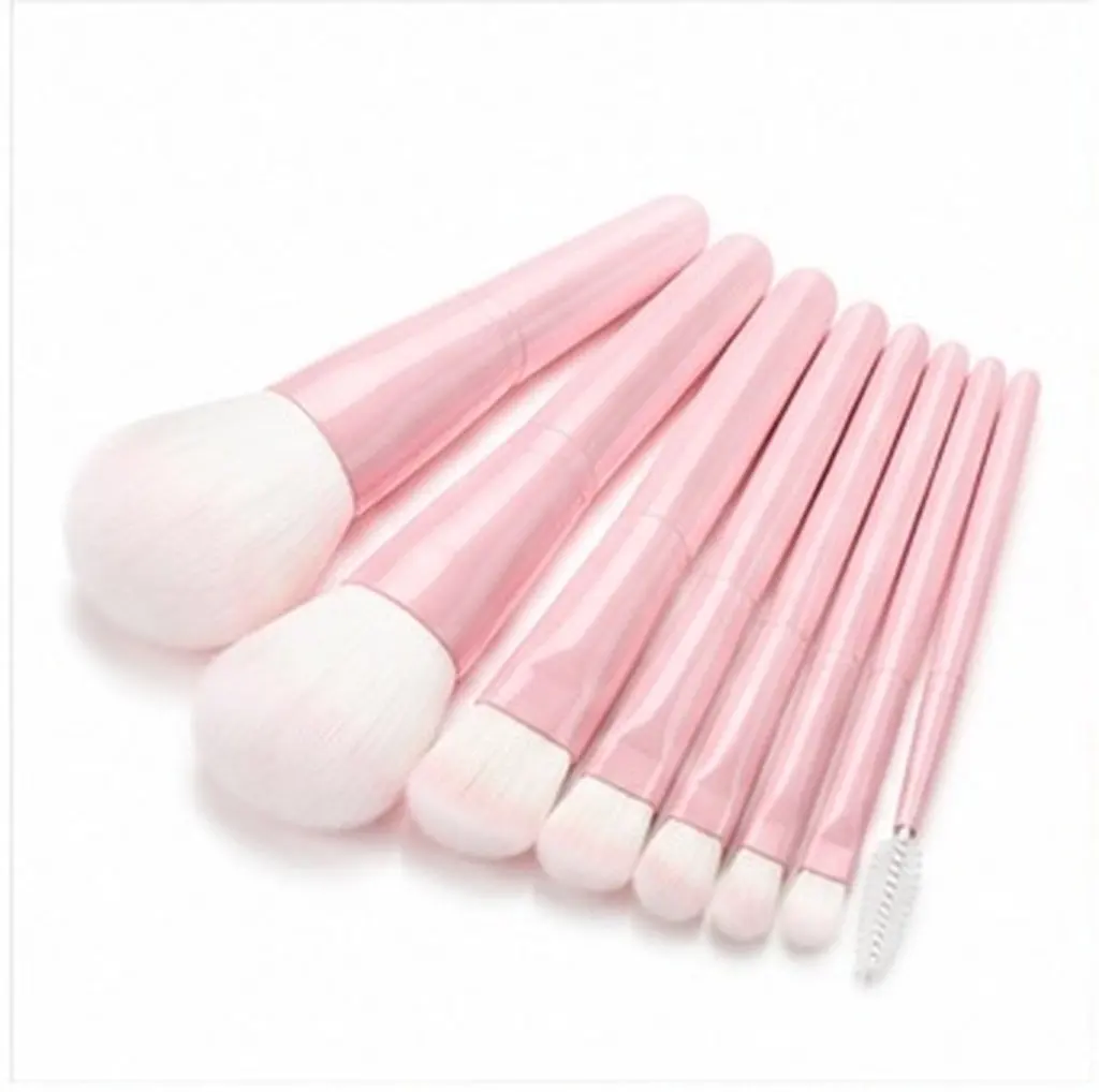 1Pcs Pink Handle Flat Makeup Brush Heart Shaped Soft Brush for Powder Foundation Blush Tools Powder Blush