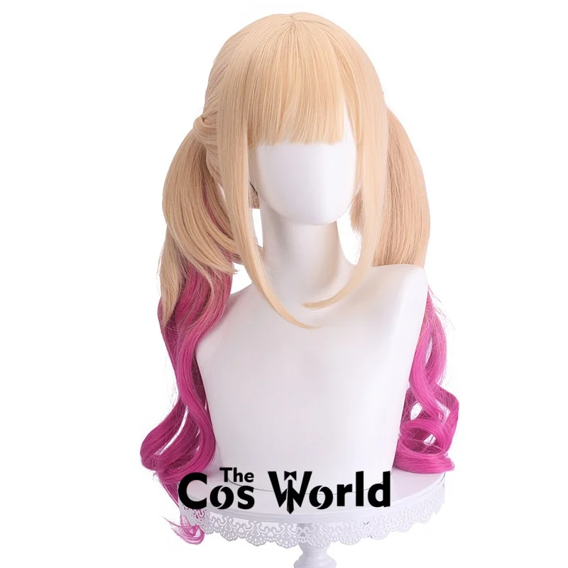 Parrucca cosplay anime di Halloween ondulata lunga 70 cm/27 pollici di Marin Kitagawa Cat Girl, in fibra sintetica resistente al calore + cappuccio per parrucca