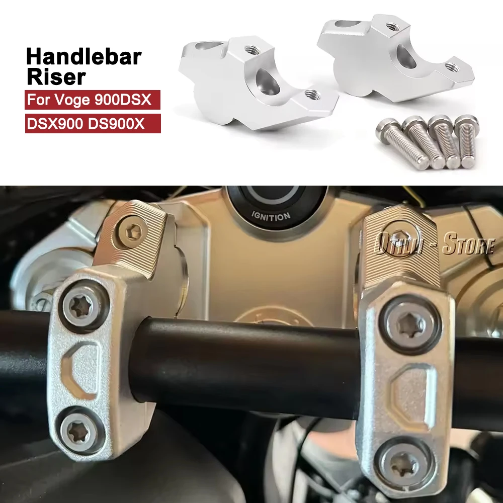 

Handlebar Riser Bar Mount Silver Handle Clamp Motorcycle Accessories For Voge 900 DSX DSX900 DS 900 X DS900X