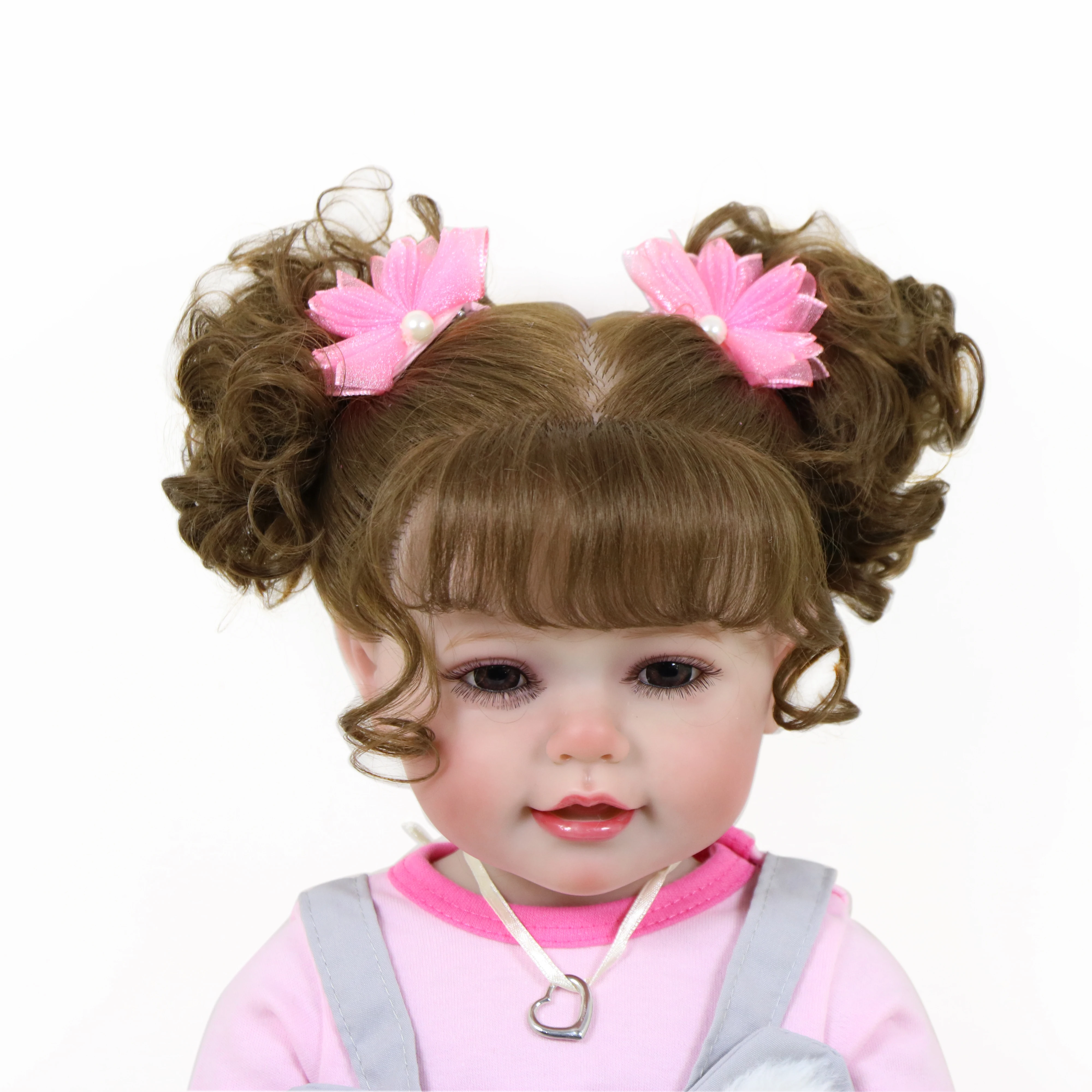 Reborn Toddler Girl Doll -22 inch Koala Baby with Koala push and 3D Painted Skin Visible Veins on full vinyl with Rooted hair