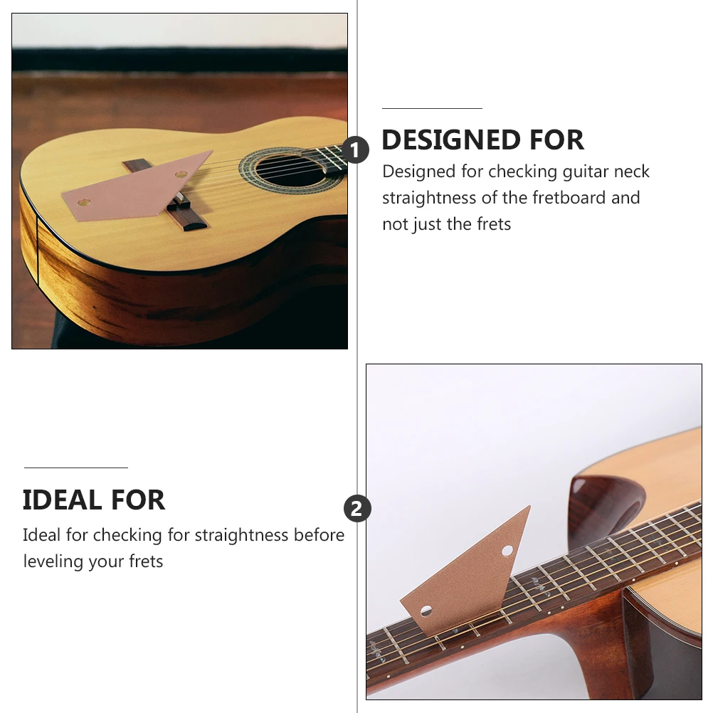 

Fingerboard Wire Measuring Ruler Guitar Fret Tool Rocker for Straight Edge Leveling Beam