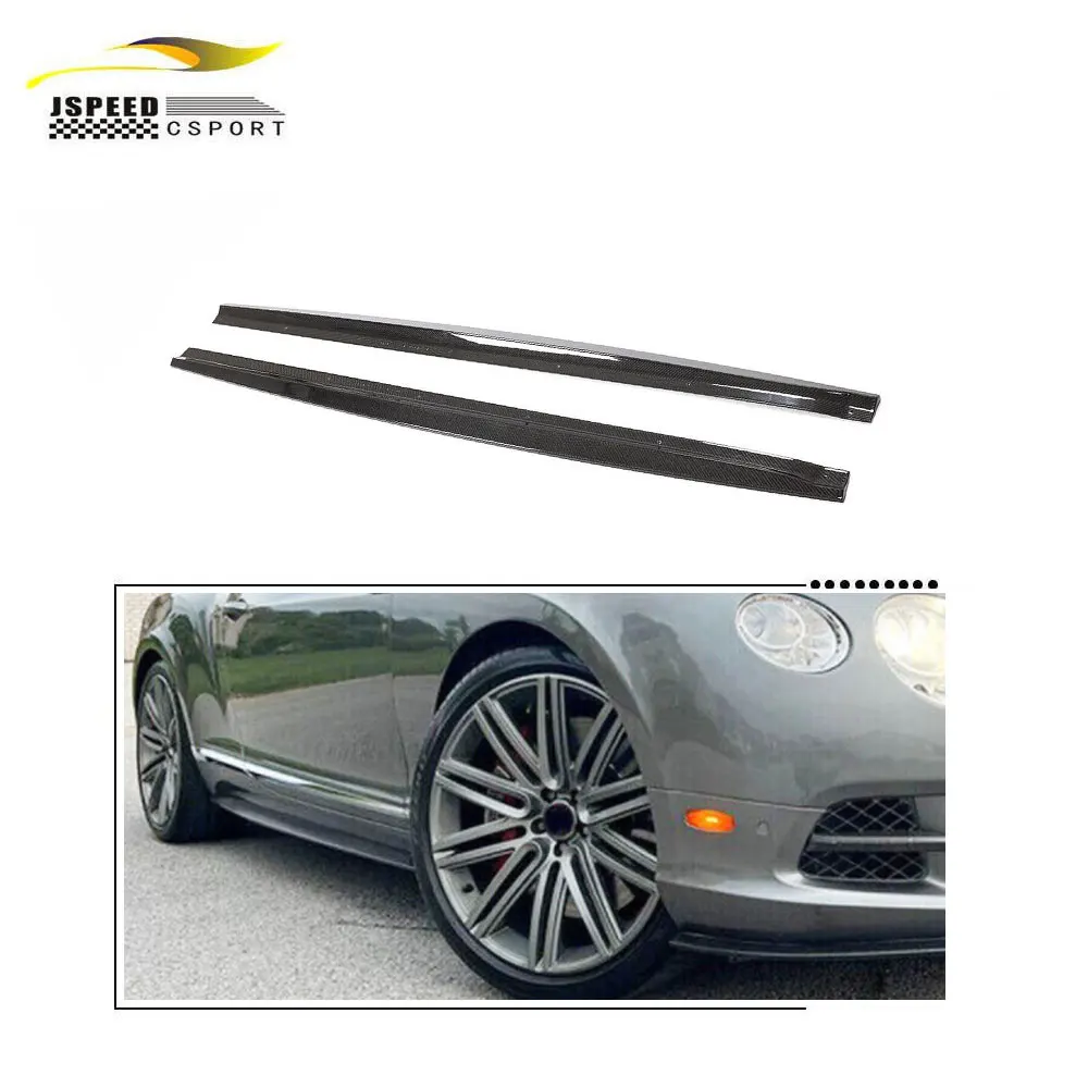 

Подходит для BENTLEY CONTINENTAL, боковая юбка из углеродного волокна, удлинитель, 2 двери, 2012-2016 гг.