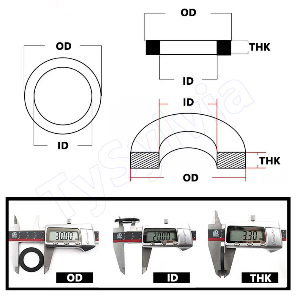 Rubber Gasket Oil Resistant Sealing O Ring Waterproof NBR Nitrile Rubber Washers Soft Flat O-Ring Shock Absorbing Ring Tap Seal