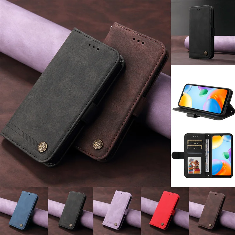 

Чехол для Oppo A57S, чехол Skin Feel, чехол для Oppo A17K, A17, A77S, A57E, Realme10 Pro Plus, чехол с магнитной застежкой, кожаный чехол Etui