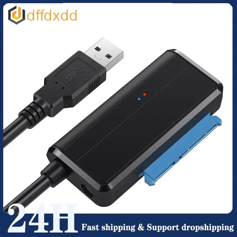 3 to USB 3.0 Cable Adapter Fit for 2.5 3.5 HDD/SSD, External Hard Drive Disk Reader Support 6Gbps High Speed Transmission