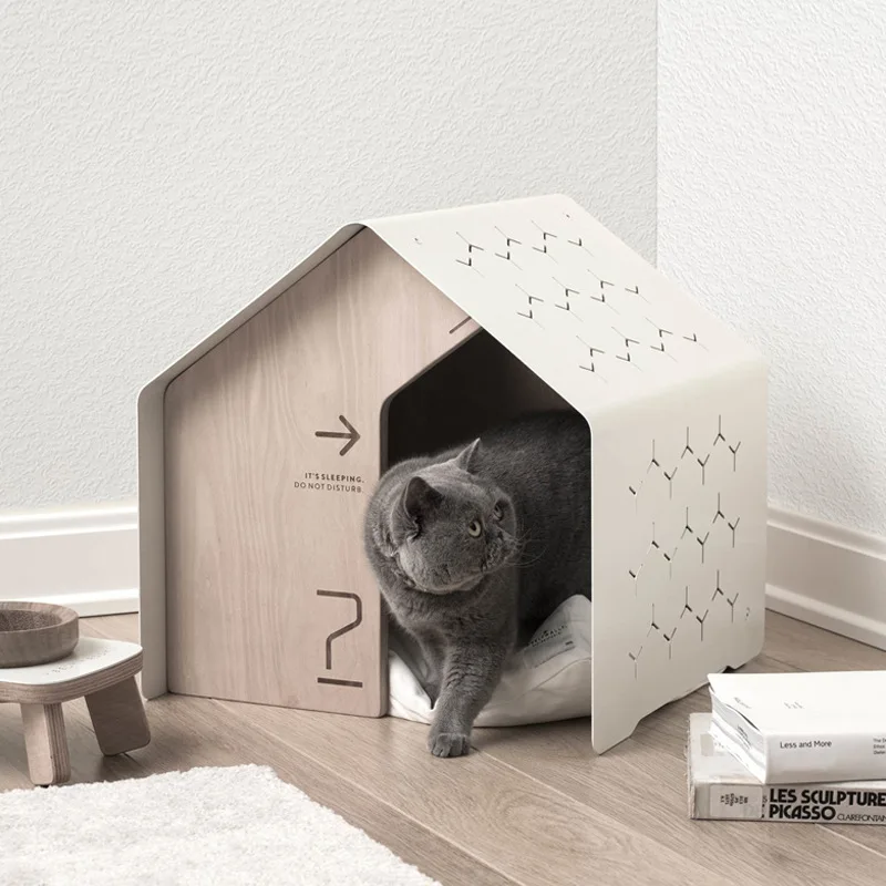Home cute wooden  nest  house  house villa small dog kennel four seasons universal  tent