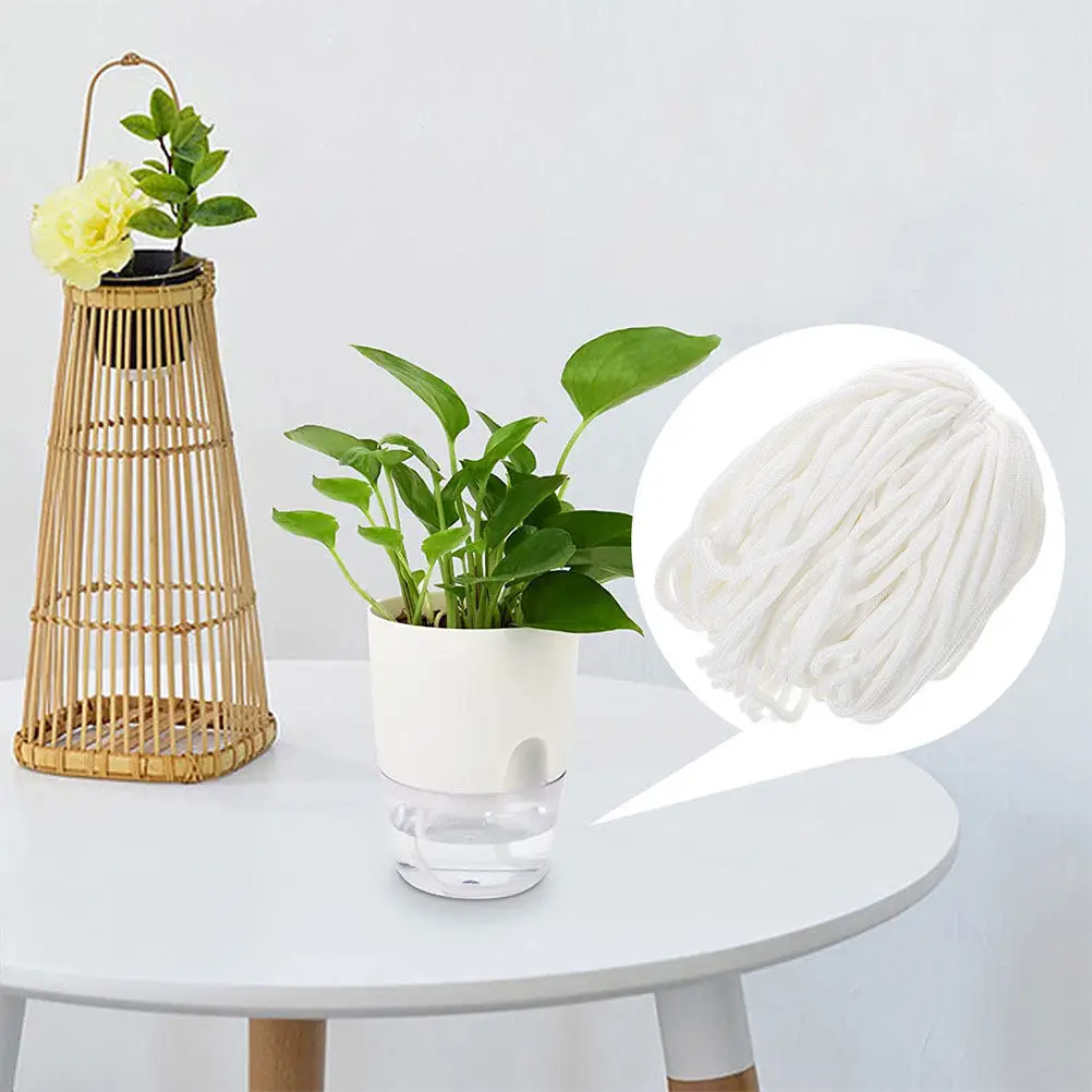 1 Bundle Absorbent Cotton Rope for Self Plants Automatic Irrigation System Indoor Outdoor Potted Plant Gardening
