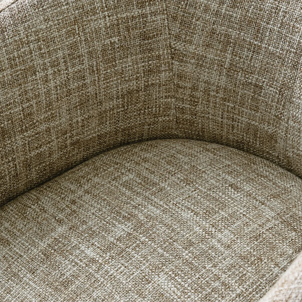 ！@Modern Swivel Chair Fabric Living Room Chair Leisure Single Sofa Chair for Dining Hotel Living Room