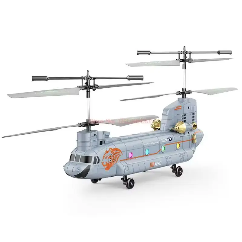 Rhsky Chinook Helicóptero de Controle Remoto Simulação Americana Quadcopter Transporte Pesado Drone de Combate Armado Brinquedo Presente