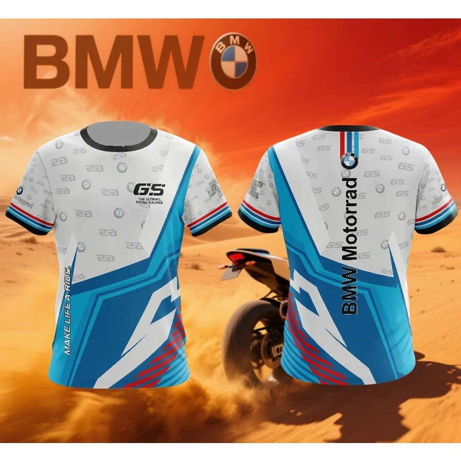

2025 Summer BMW GS Motorcycle Riding Suit Racing Suit Men's Quick-drying T-shirt Short Sleeve Casual Breathable New Fashion Y2K