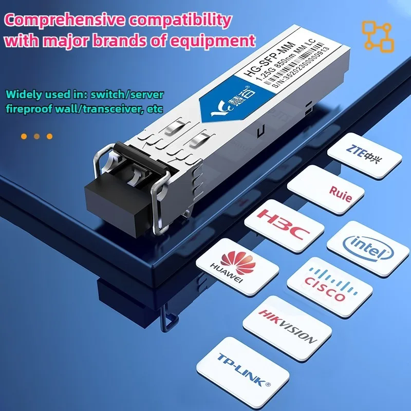 

1.25G Gigabit single-mode single-fiber dual-fiber optical module, SFP fiber converter LC port fully compatible with Huawei H3C