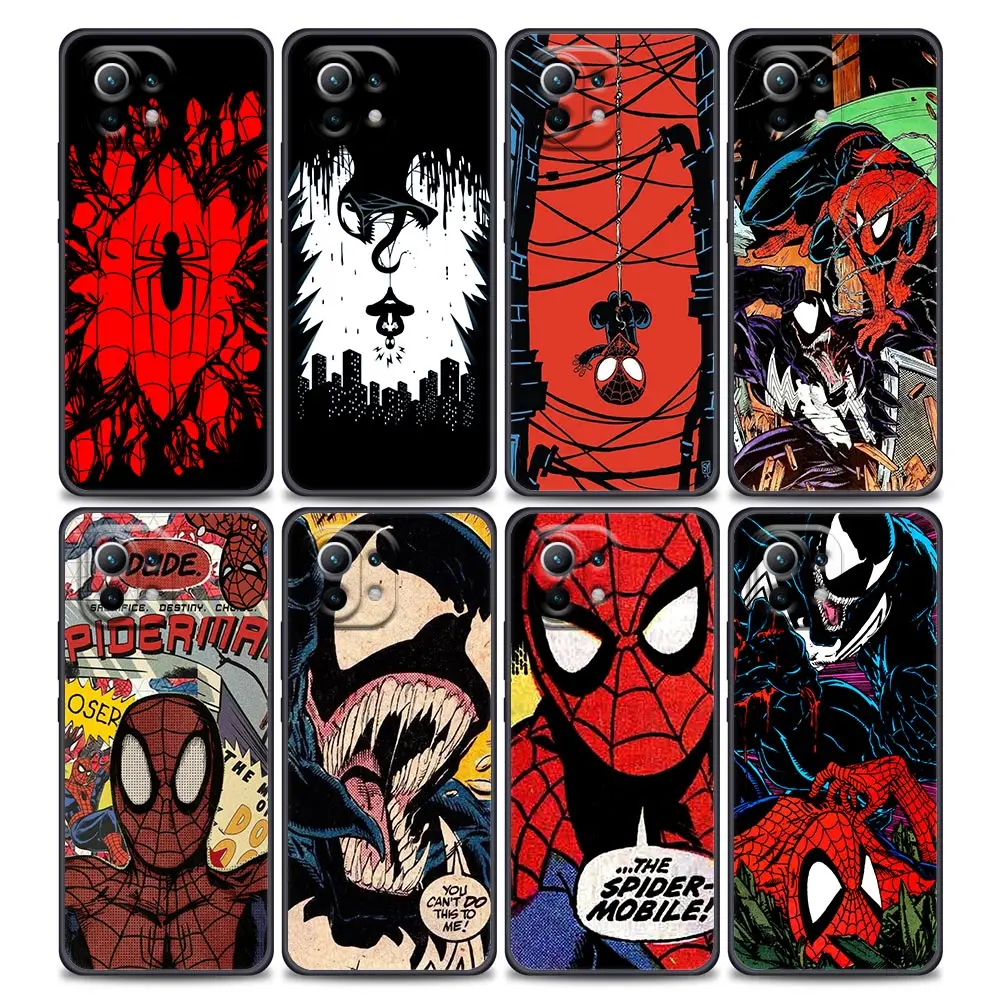 

Spiderman Venom Art Marvel For Xiaomi 15 Ultra 11T 12T 13T 14T Pro 11 15 Phone Case Mi POCO X7 M7 F7 Pro F5 F6 M6 X3 X5 X6 Cover