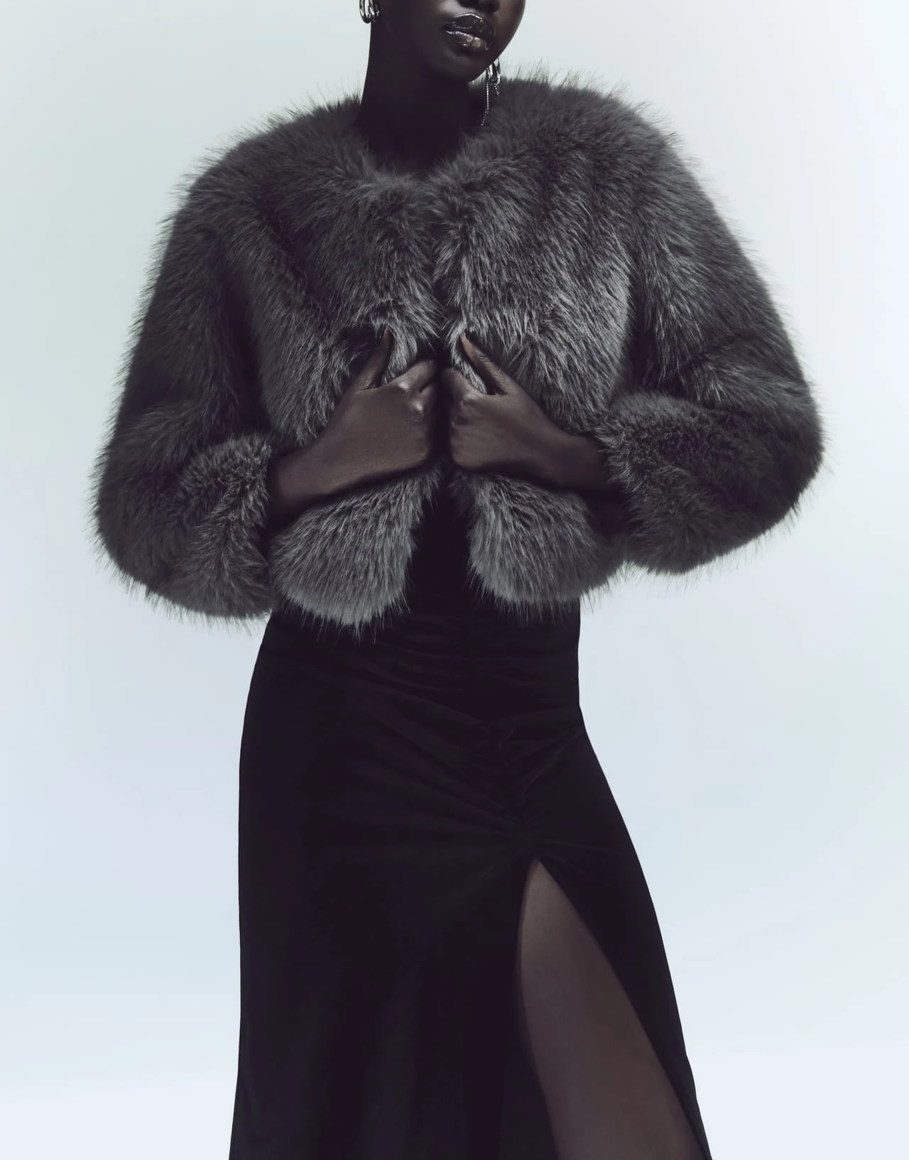 Inverno Nuovo rotondo Ne Sciolto Pelliccia Artificiale Cappotto Or Jaet Ele Lady Sle 63826 Fibra di Poliestere 00% Lunghezza Regolare