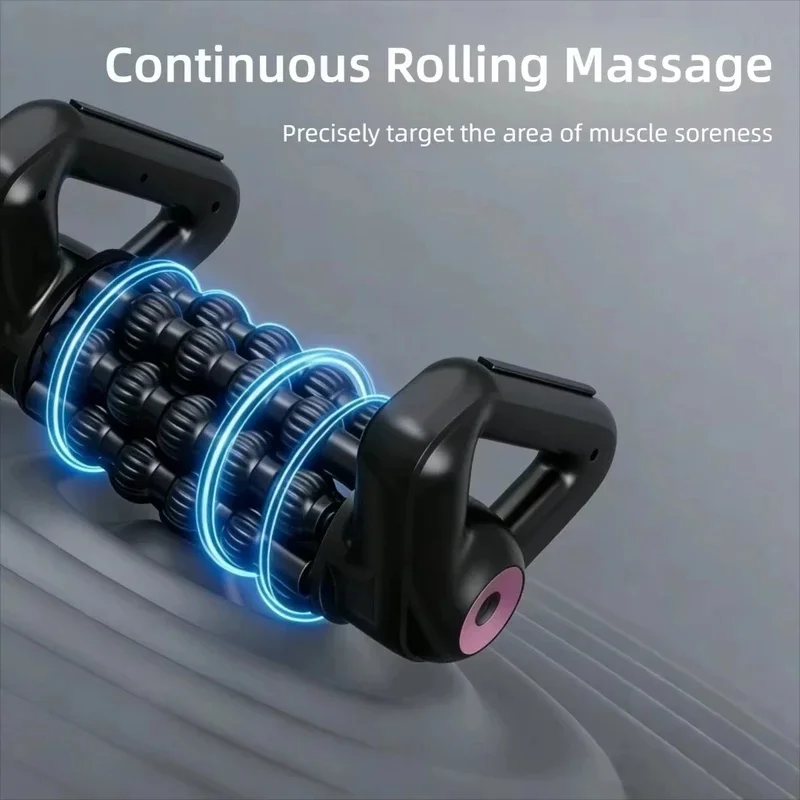 Multifunctional Electric Rolling Massager Shaft Whole Body Muscle Relaxation Automatic Yoga Column Roller for Deep Tissue Relief