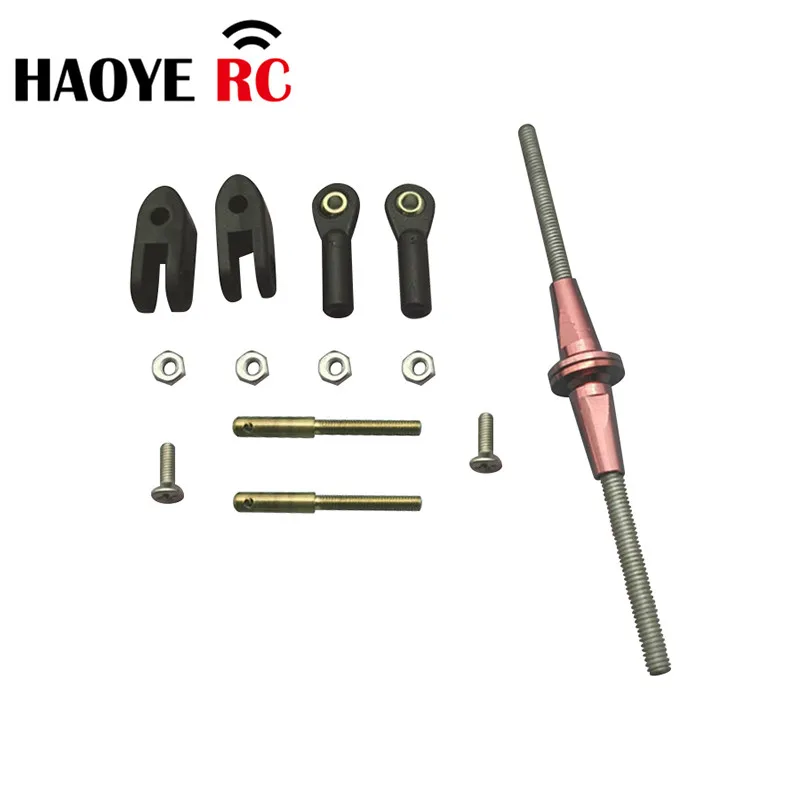 Haoye 1 Set Alu Adjustable Control Horns Vertical Push Rod Assembly RC Airplanes Parts Electric Planes Foam Model Replacement