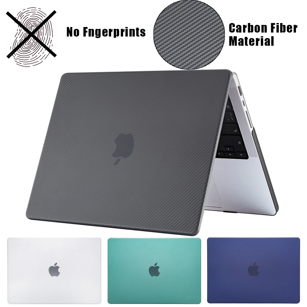 Funda de fibra de carbono para portátil, accesorio para MacBook air M1 2020, macbook air 13, Pro 13, Pro 14, M3, M2, M1