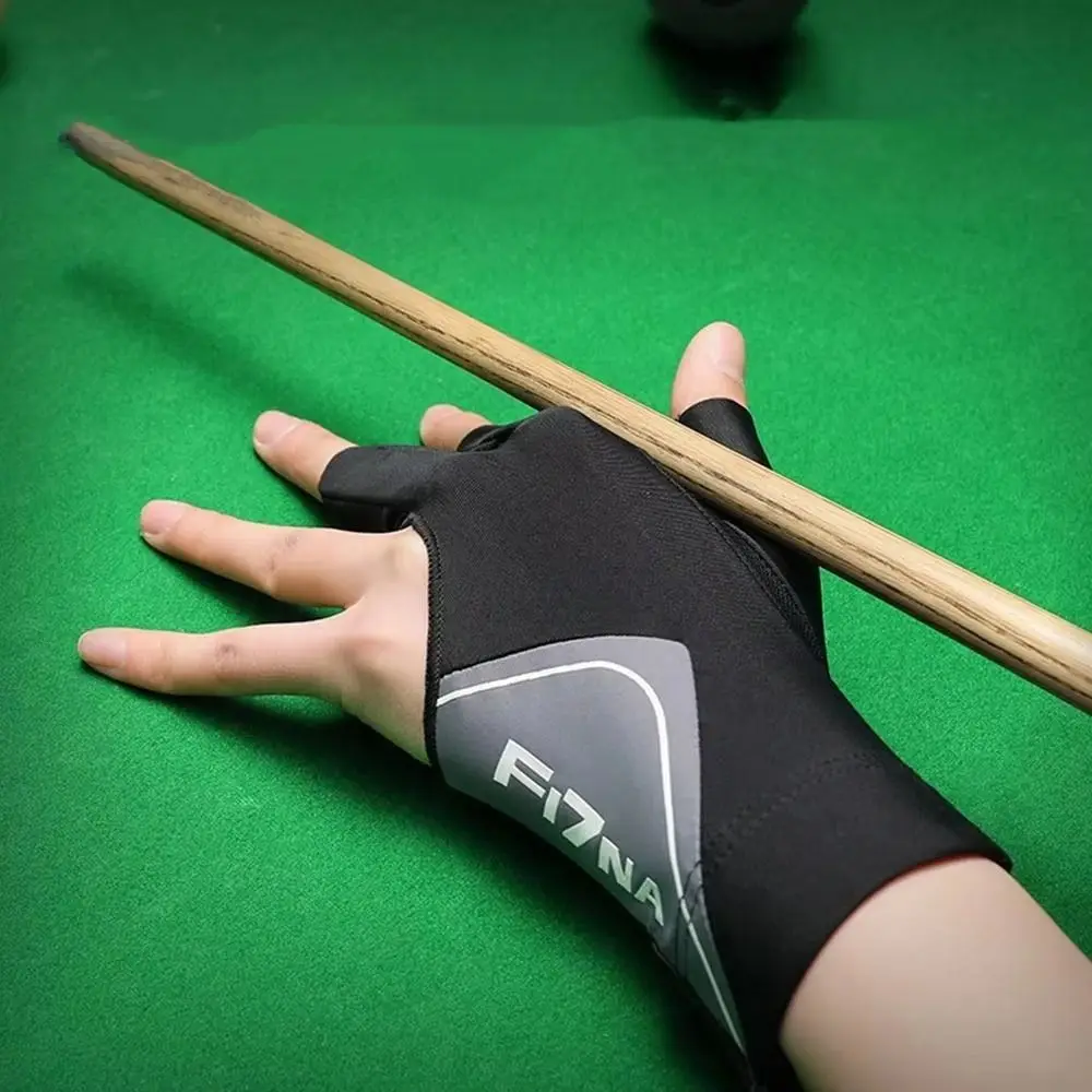 

Дышащие перчатки для бильярда, быстросохнущие перчатки с тремя пальцами для левой руки, устойчивые к поту, удобные перчатки для снукера, бильярдный кий