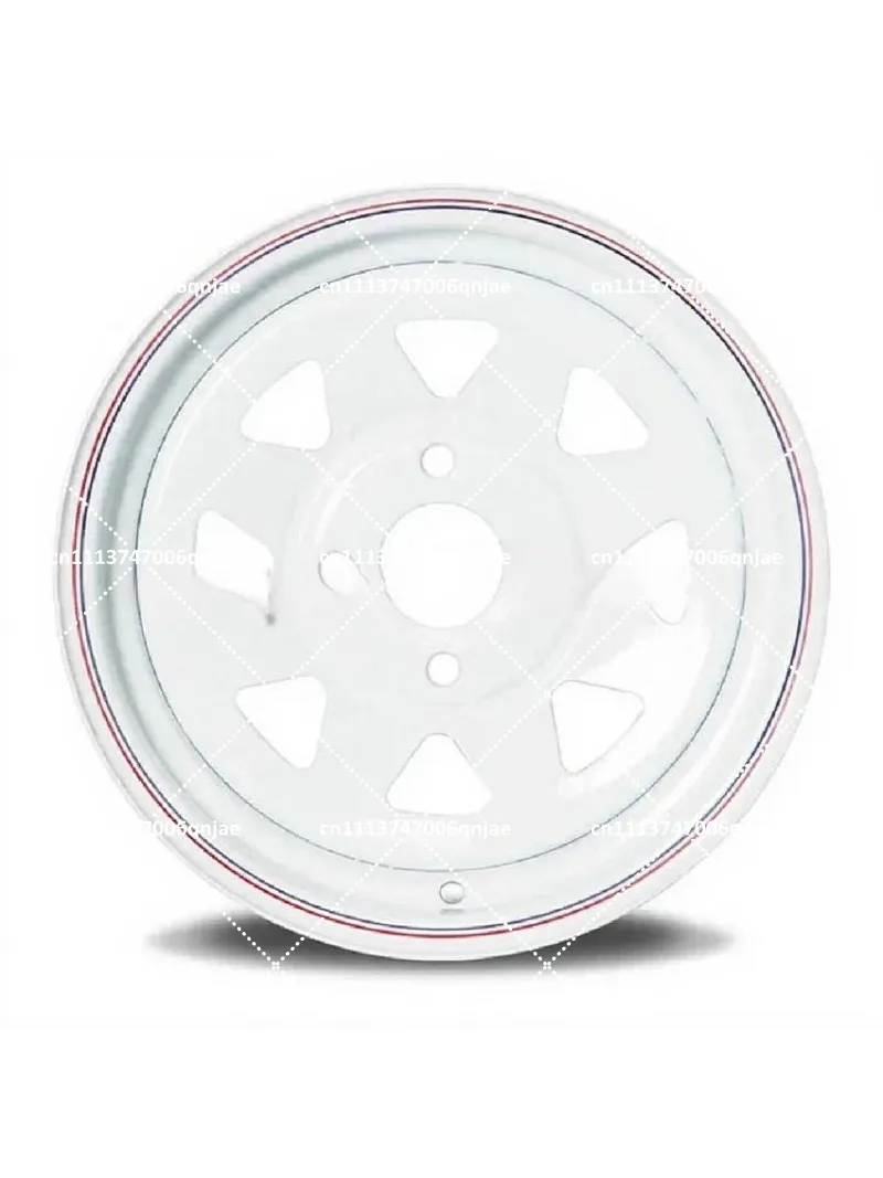 

White Spare Wheel Rim For RV Caravan Boat Trailer Multi Hole Pitch Replacement Accessories