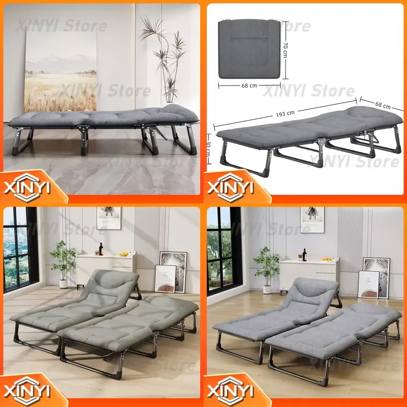 Modern Portable Folding Outdoor Camping Bed for Adults Beach Home Office Relaxation Convenient Foldable Bed Sofa Bed Mattress