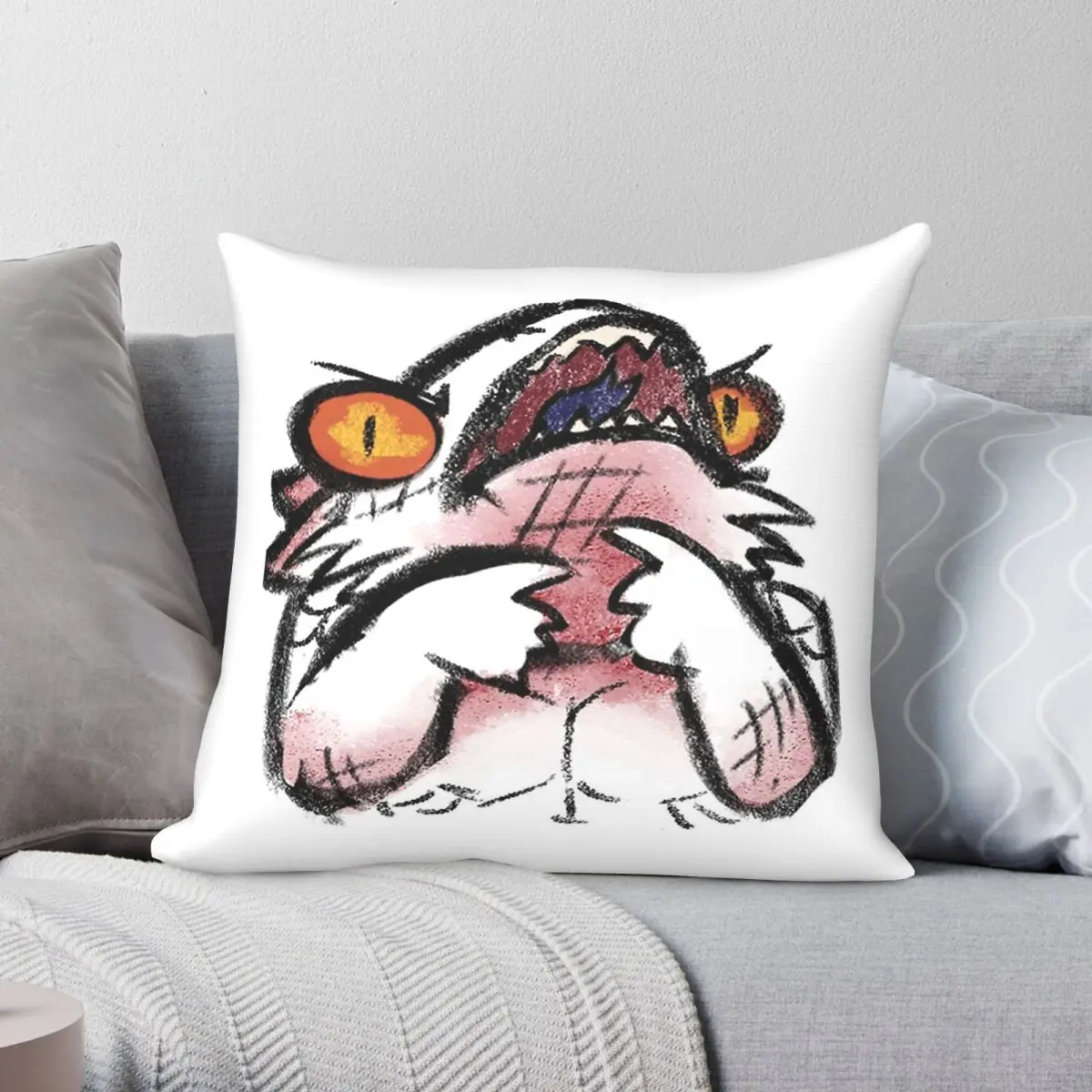 Lizard Angry Hissssd Square Pillowcase Polyester Linen Velvet Printed Zip Decor Pillow Case Car Cushion Cover Wholesale