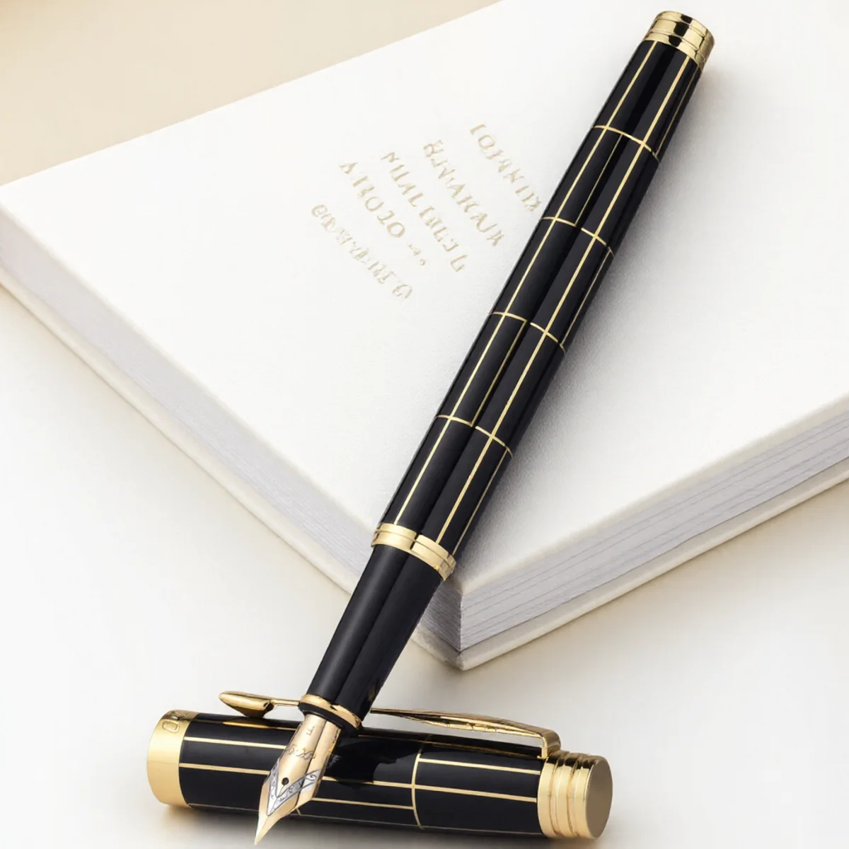 

Deluxe Metal Fountain Pen Convertible Calligraphy Pen for Writing and Drawing No Ink Refill Required