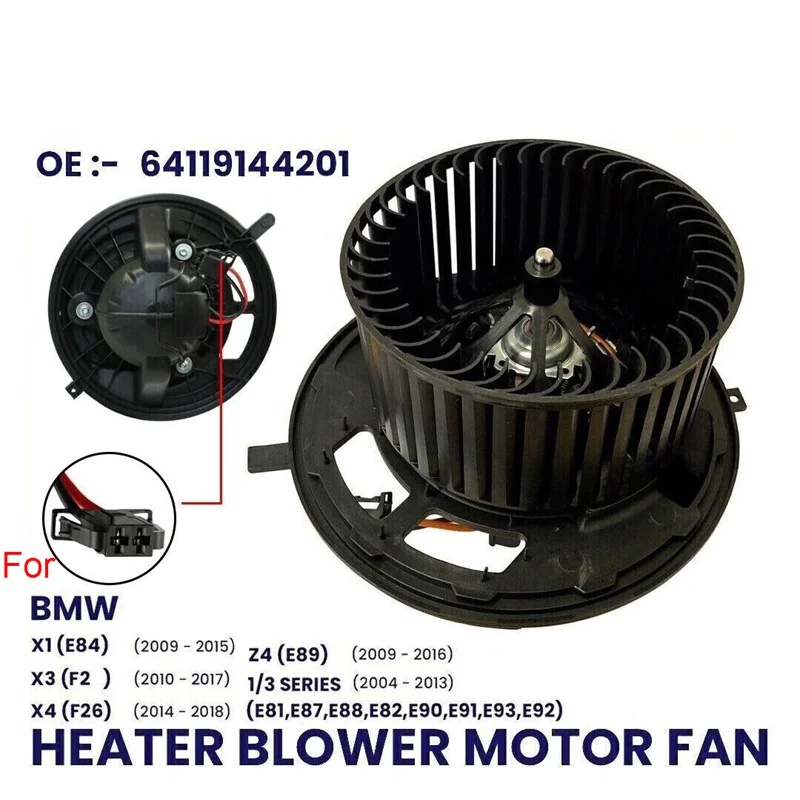 HEATER BLOWER MOTOR FAN FOR BMW 1 3 SERIES E90 E91 E92 E82 E87 Z4 E89 X3 X4 F26