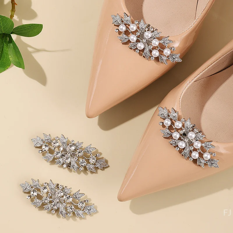 

[YU]1Pcs Fashion DIY Detachable Charm Buckle Bridal Shoes Accessory Decoration Clip Women High Heel Rhinestone Shoe Buckles