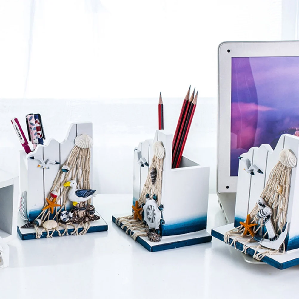 

1pc Wooden Pen Holder Tubular Brush Pot For Home Desk Office Storage Organizer Container Stationery Holder Wooden Pen Container