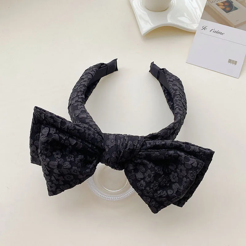 3-D Flowers Bow Headband for Women New Hair Ornament Big and Double Bows Knotted Hairband Solid Wholesale Hair Acccessories