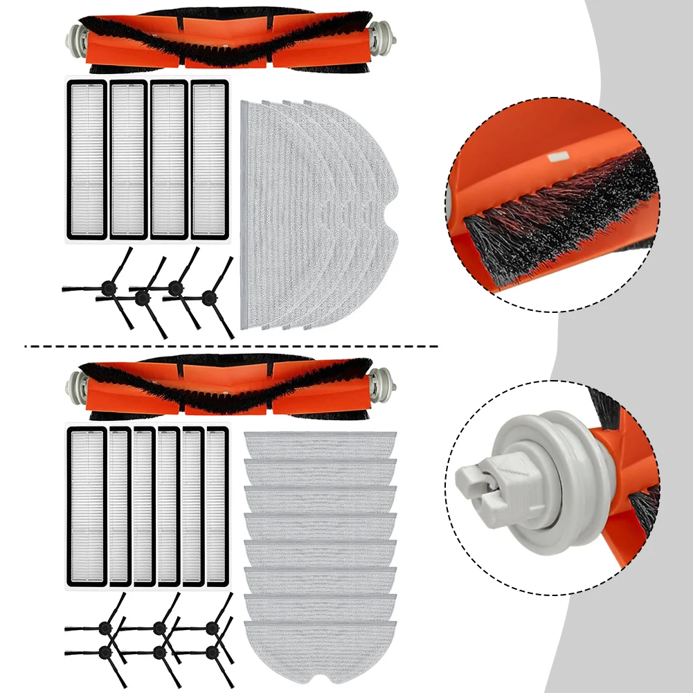 

1 Set Main Side Brush Filter Mop Cloth Kit For Mova L600 Z500 Robot Vacuum Cleaner Roller Main Side Brush Filter Mop Cloth Parts