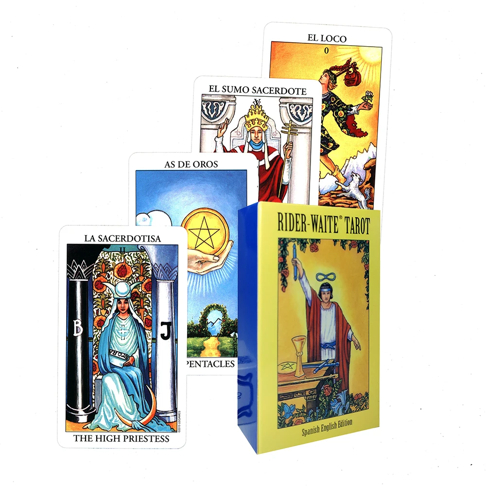 Tarjetas de Tarot rider versión española para principiantes, soporte de guía PDF, venta al por mayor, hecho en fábrica, alta calidad, gran oferta