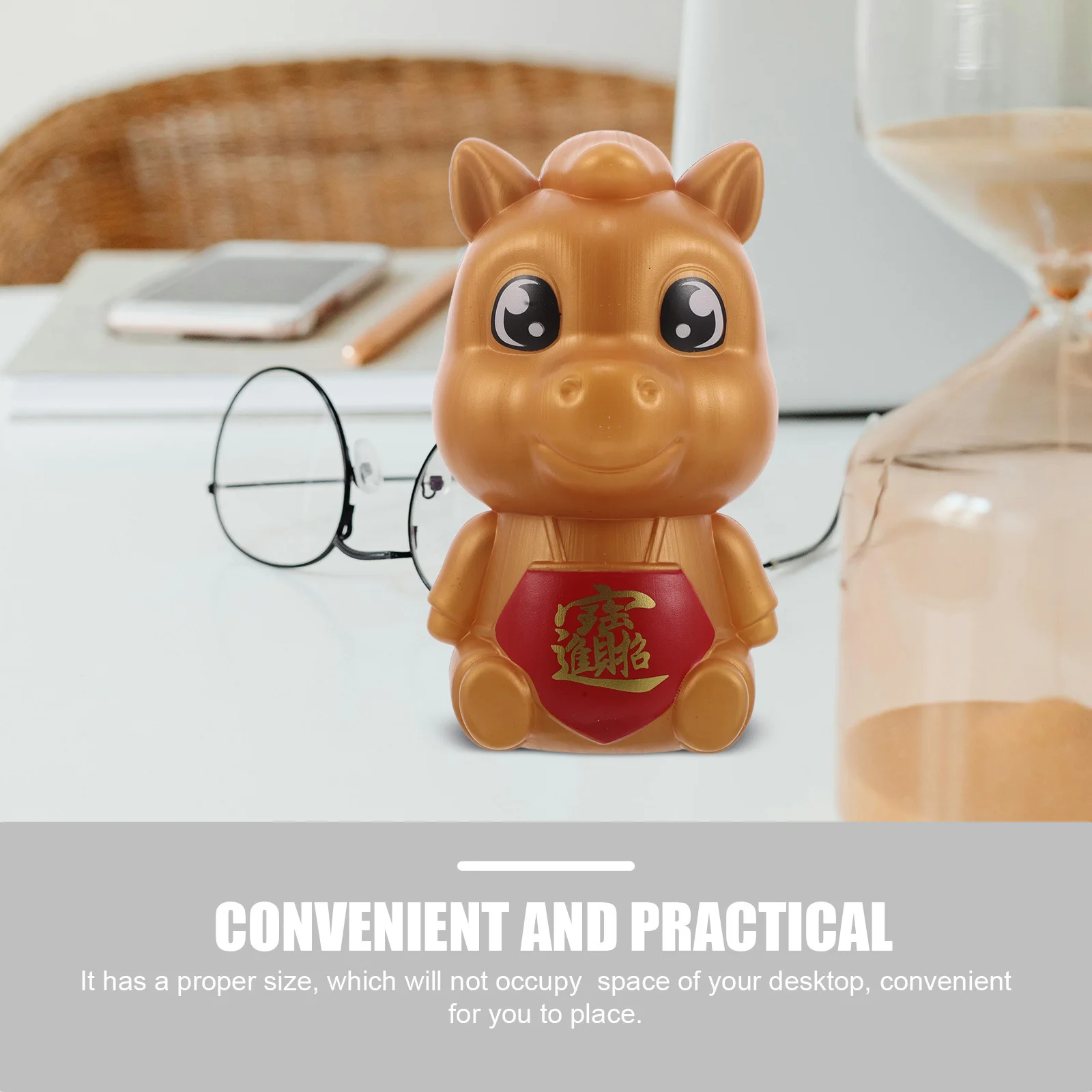 الحصان العام حصالة على شكل حيوان 2026 الصينية زودياك البلاستيك وعاء المال شاتيربروف صندوق التوفير النقدية عملة جرة للمنزل مكتب الربيع #2