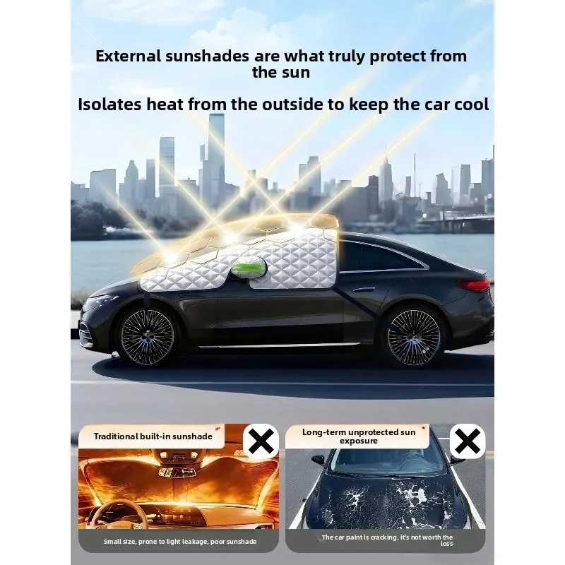 Sunscreen, heat insulation, sunshade, front windshield of the car, sun baffle, anti-drop leaf blackout curtain.