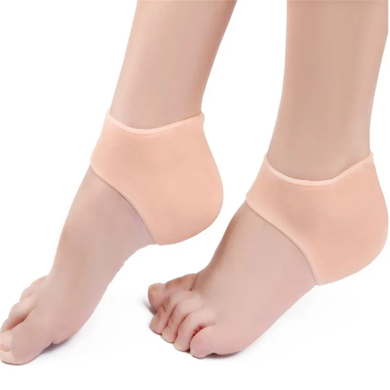 2 PCS Silicone Moisturizing Gel Heel Sock Cracked Foot Skin Care Protector Hot