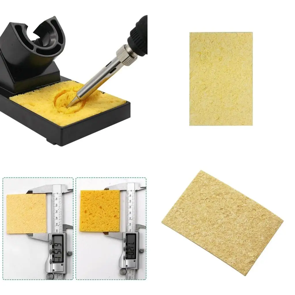 

Cleaning Sponge, 10pcs Cleaner High Temperature Enduring Cleaner Sponge for Electric Welding Soldering Iron Tips high quality