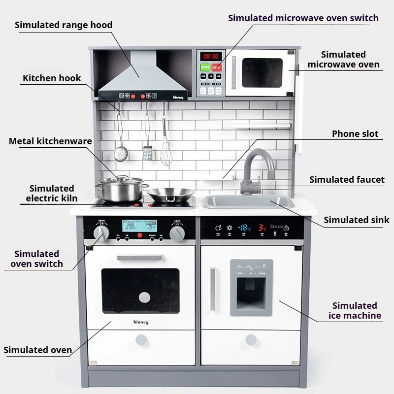 Maison de jeu pour enfants de 3 à 9 ans, ensemble de jouets de cuisine de Simulation, cadeau d'anniversaire pour petite fille, jouets éducatifs pour petite enfance