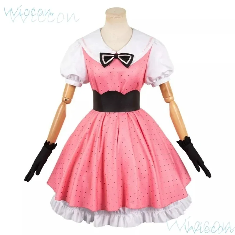 

Аниме Руби Хошино Руби Косплей Костюм OSHI NO KO 2-й сценический игровой парик Розовое платье Горничная Прекрасная униформа Опора для вечеринки для женщин;3,