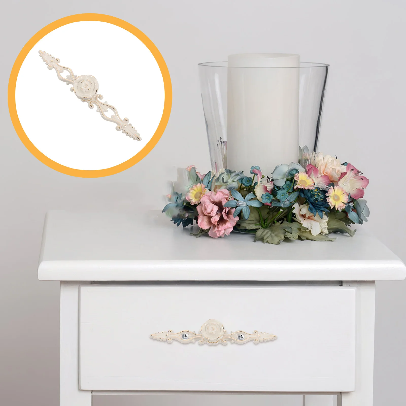 

Zinc Alloy Vintage Drawer Pulls European Style Rose Cabinet Handles for Wardrobe Dresser Closet Vintage Drawer Pulls and Knobs