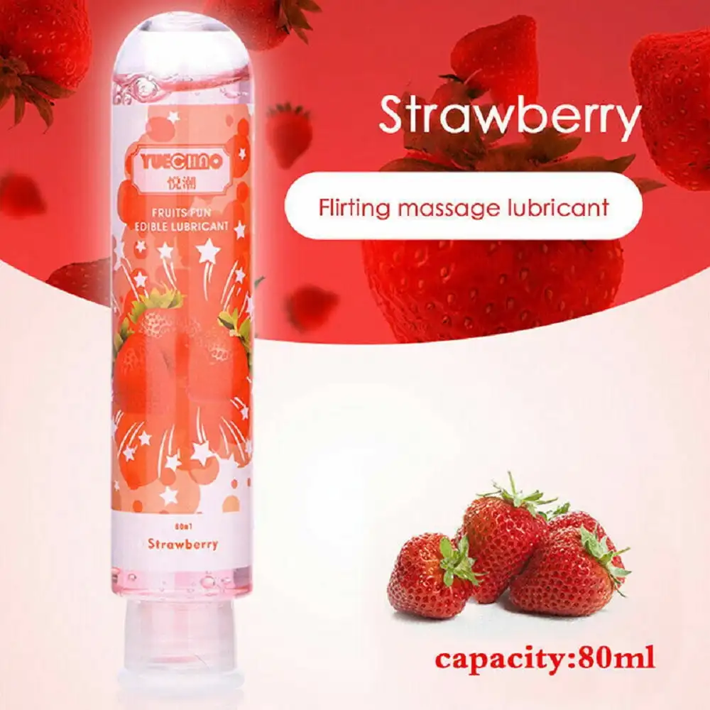 80ml Adult Sexual Body Smooth Fruity Lubricant Gel Edible Flavor Sex Health Product Perfect To Warm Up Sensual Massage Sex Toys