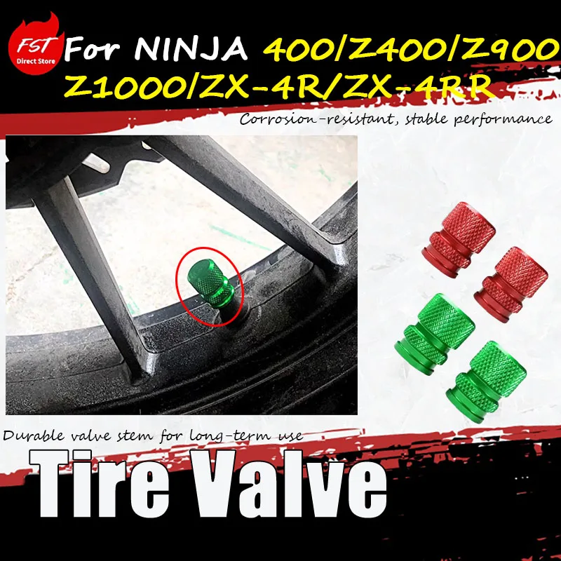 For NINJA 400/Z400/Z900/Z1000/ZX-4R/ZX-4RR modification accessories valve end cap valve cap tire nipple