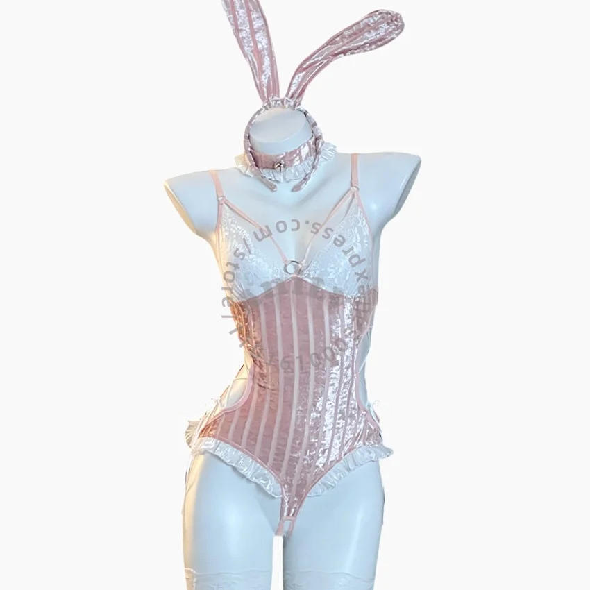 

AniLV Anime Bunny Girl Maid Uniform Sexy Lingerie Temptation Bodysuit Erotic Outfits Cosplay Costume